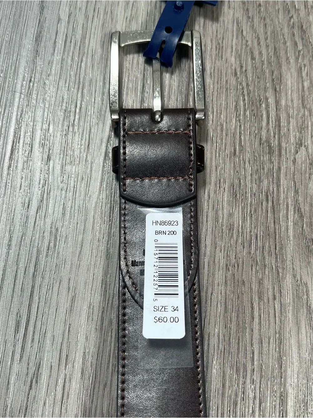 New Penguin Men's Needlepoint Brown Leather Belt Green Ducks Size 34 Golf Preppy